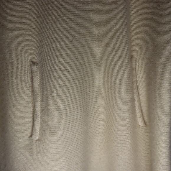 Muse 100% Cashmere Cowl Neck Poncho Sweater Cream Size M - Picture 3 of 5